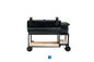 Large Black  Wood Pellet Barbecue Grills Steel Structure Restaurant Outdoor Use