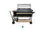 Large Black  Wood Pellet Barbecue Grills Steel Structure Restaurant Outdoor Use